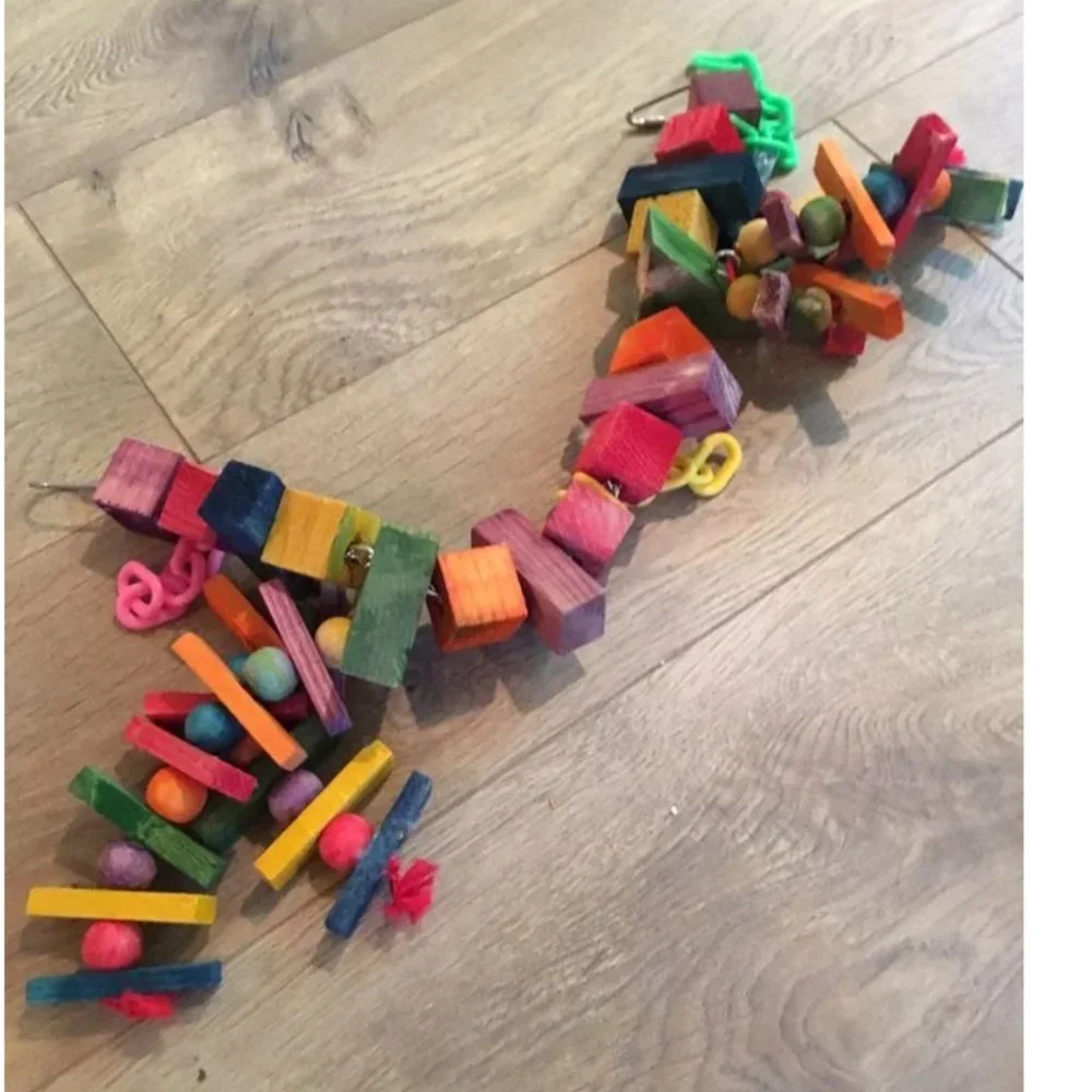 Wooden bird toy bridge